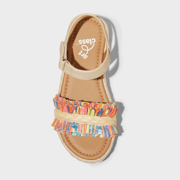Art Class Target Girls' Andi Raffia Sandals Size 5 - Picture 2 of 8